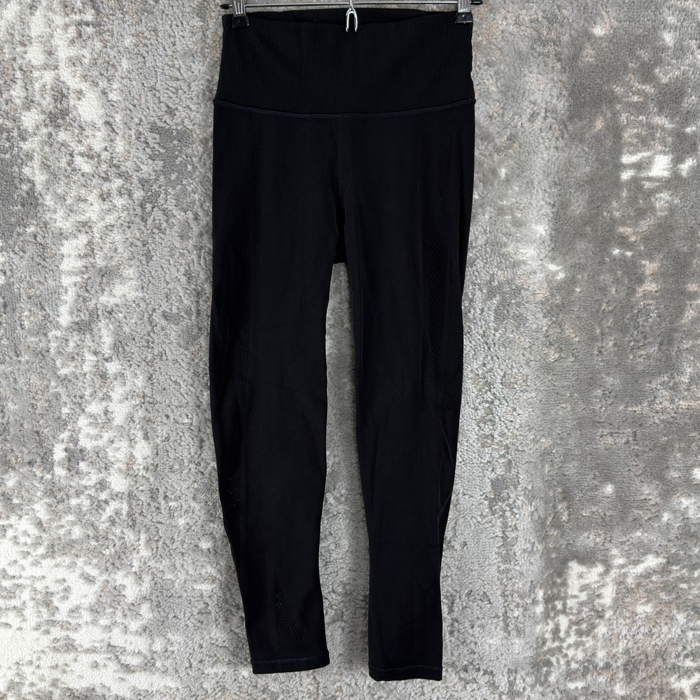 Athleta Size S/M Stretch Athleisure Minimalist Leggings Pants Black Pull On